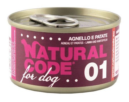 Natural Code 01 Agnello E Patate Cani Adulti Lattina 90g