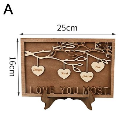 Træplader Dekoration Personligt familieskilt A A