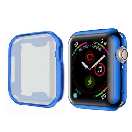 Case för Apple Watch Ultar 2 49mm Full TPU bumper Cover iwatch series 9 8 7 6 SE 45mm 41mm 44mm 40mm 42mm 38mm Blue Series 456 SE 44mm