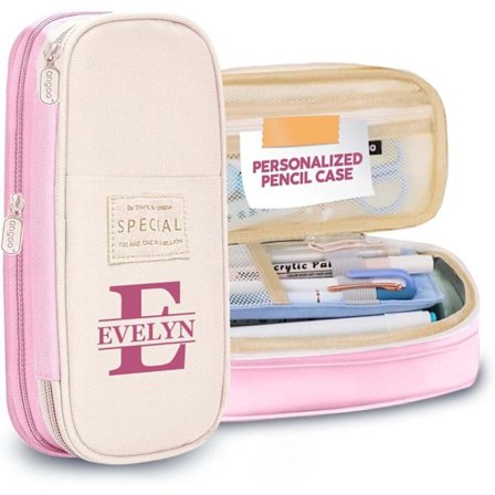 Pennfodral med Namn, Pennfodral med Stor Kapacitet, Stort Pennfodral för Flickor, Stort Pennfodral, Ritpennfodral för Konstnärer, Pe