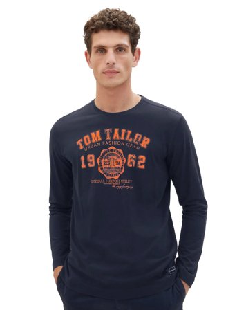 Tom Tailor Printed Longsleeve - Navy - XL