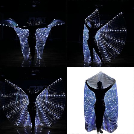 Opplyst LED-fevinge for barn og voksne, glødende sommerfuglvinge for fortryllende fester og arrangementer, englevinge