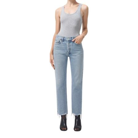 Agolde Straight Jeans Blå, Dame, Størrelse: W28