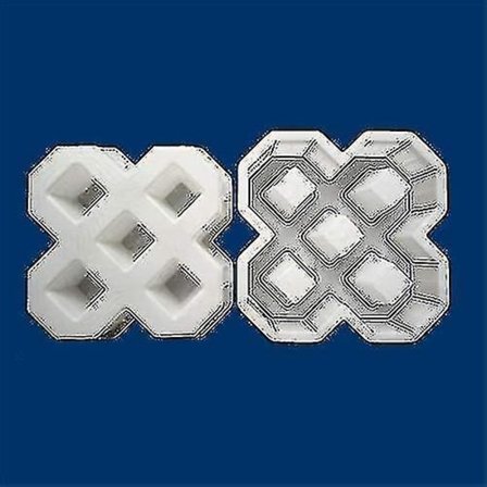 Paving Mold, Diy Betongplattform Gjutform Kvadratisk Trädgård Plast Betong Stigen Beläggning Tegel Propylen Beläggning Gjutform (40x40cm) -n1892 ZD A