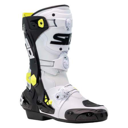 Motorradstiefel Sidi Rex Weiß/Schwarz/Gelb 42
