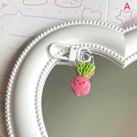 Tegneserie grønnsak nøkkelring reddik løk dukke anheng mais nøkkel