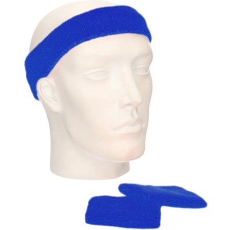 Go Go Gadget - Svettbandsset - 3-delat - 1 pannband + 2 handledsband - Mörkblå - Andningsbart