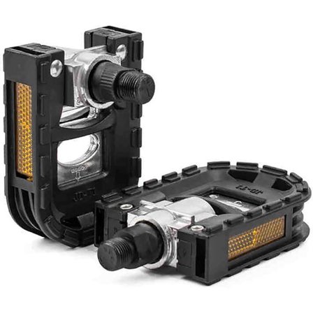 Sammenleggbare sykkelpedaler med reflekser, sammenleggbare sykkelpedaler i aluminium for terrengsykling, trekking, pedaler i syntetisk harpiks