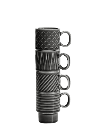 Sagaform Coffee & More espressomugg, 4-pack Kök matlagning Grå 10CL