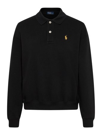 Polo Ralph Lauren Fleece Long-Sleeve Polo - Black - L