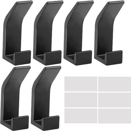 6 st självhäftande väggkrokar, ingen borrning aluminium självhäftande krok med