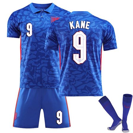 Englands fodboldhold blå træningstrøje til voksne sæt NO.9