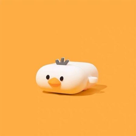 Silikonfodral Kompatibelt med Airpods 1/2 - Anka-vit