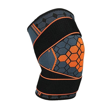 Sports Knæ Bandage Elastisk Støtte Knæ Arm Kompressionsbøjle til Træning Gym Walking Orange