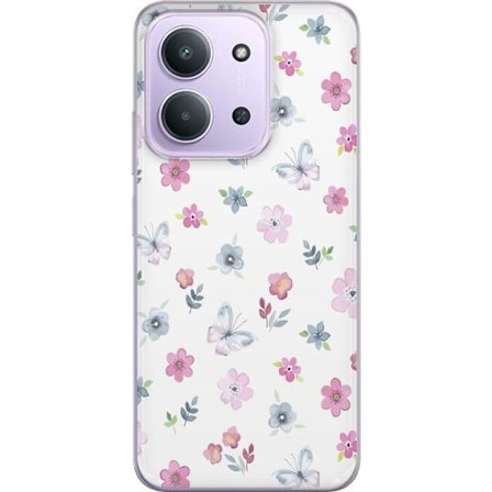 Mobilskal till Xiaomi Redmi 15C med Blommor och fjärillar