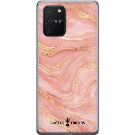 Kompatibelt Mobildeksel til Samsung Samsung Galaxy S10 Lite Cactus and Friends – RoseGoldFlow