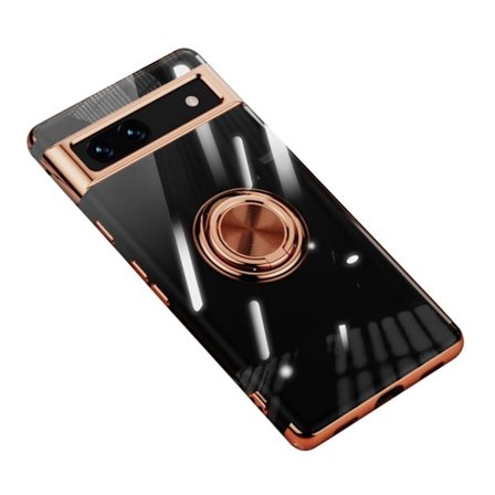 Electroplated Google Pixel 7A 5G case - Rose gold-colored