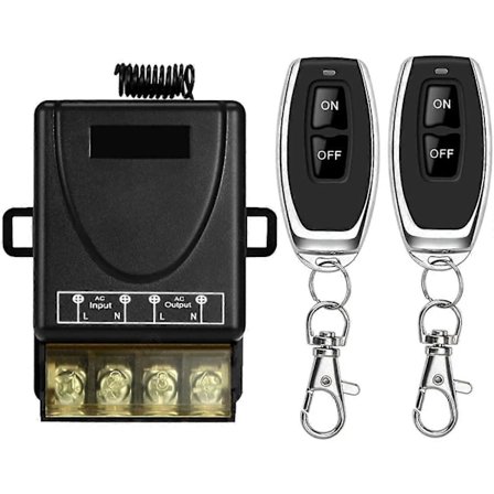 433 MHz:n langaton suuritehoinen kauko-ohjainkytkin, AC 220 V / 240 V / 110 V 30 A RF-kauko-ohjainvalo - Yvan