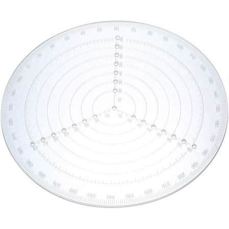Klar Akryl Drejebænk Centreringsværktøj Cirkelmåler Rundt Center, ZQKLA