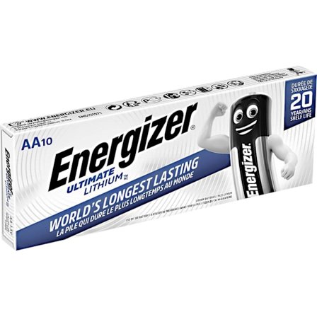 Energizer AA Lithium Batteri 10 pack