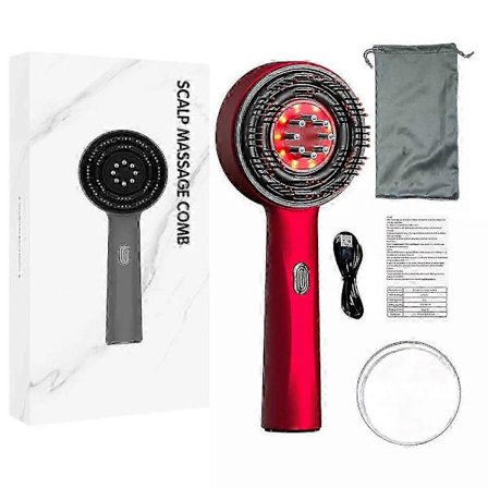 Elektrisk mikromassasjekam, bærbar hårsekk-kam, applikator for hodebunnsolje, hodebunnsmassasje, hårvekst, anti-hårtap