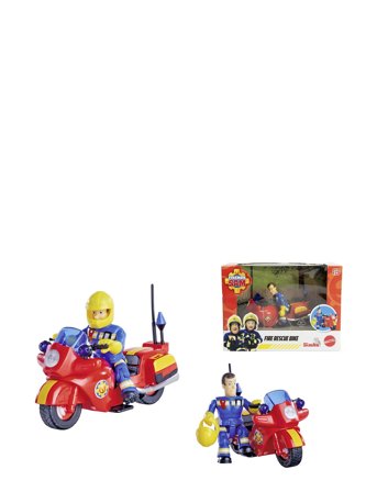 Brandman Sam Brandkårsmotorcykel Med Figur Patterned Simba Toys