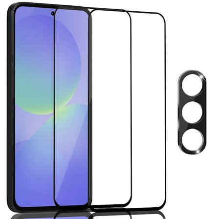 2-Pack Samsung A36 Skærmbeskyttelse & 1-Pack linsebeskyttelse - Hærdet Glas 9H - Super kvalitet 3D