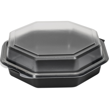 Salatboks Sort 19x19x6 8-Kant