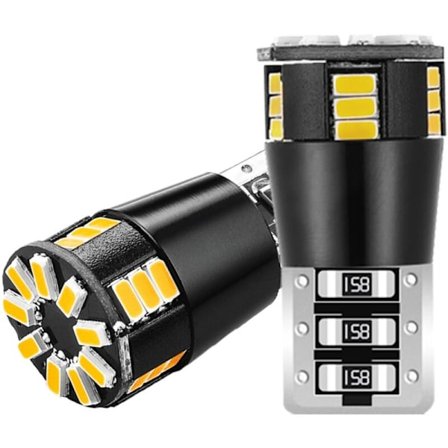 2X T10 501194 W5W 24SMD LED Bil HID CANBUS Felkodfria Kilformade Glödlampor Positionsljus 6000K Vita