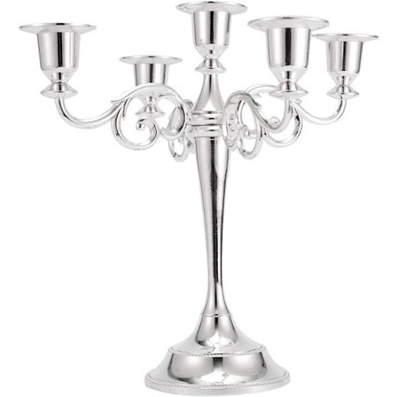 Metal Lysestager, 5-armede Lysestager Vintage Lysestager Lysestager Klassisk til Bord