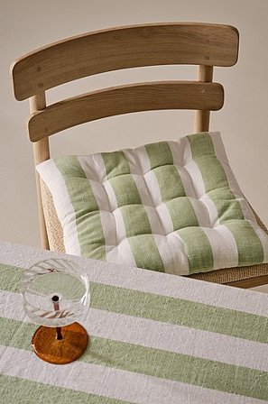 Jotex - Sittdyna 40x40 Cm Ljusgrön/naturvit IRIS - Köp Sittkuddar & stolsdynor hos Jotex