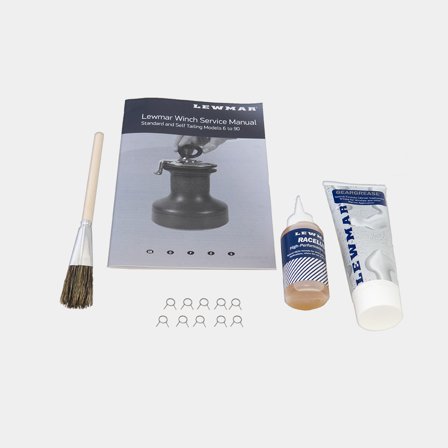 Kit di manutenzione Lewmar Winch Maintenance Pack, con 10 molle, grasso, olio lubrificante, pennello e manuale