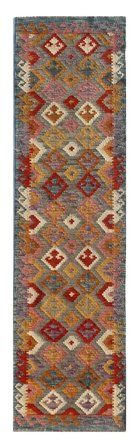 Mały Kilim Afgan Old Style Dywan 81X303 Wełna