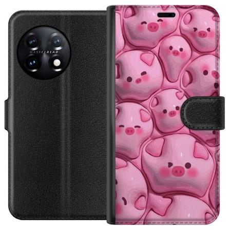 OnePlus 11 Plånboksfodral Bubbliga Grisar