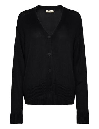 Athena Cardigan Oat Tops Knitwear Cardigans Black Movesgood