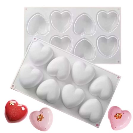 Heart-Shaped Silicone Cake Mold - Flexible Non-Stick Baking Pan for Cakes, Muffins & Desserts