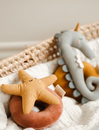 Fabelab Rattle - Starfish - Pink - ONE SIZE