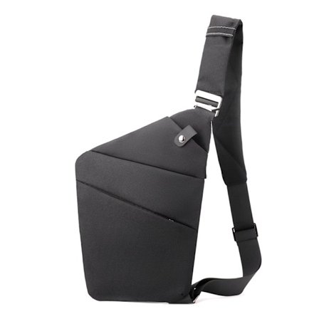 Enkel axelväska crossbody, stöldskyddande åtsittande axelväska bröstväska, presenter till mamma, fru, flickvän, höger axel, svart