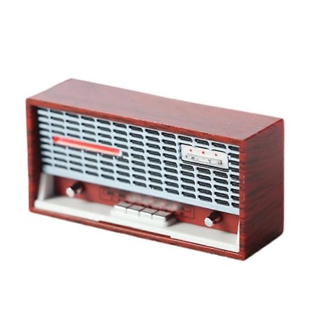 1:12 Miniatyr Möbel Radio Modell Bandspelare Dekor Retro Radio Bandspelare C