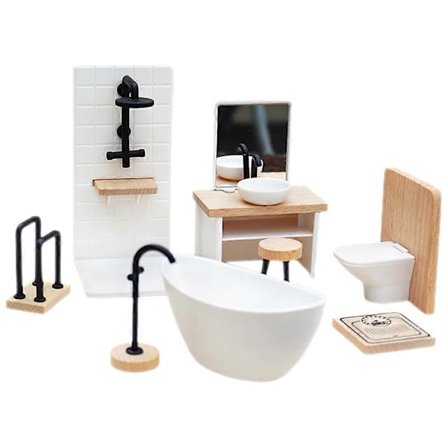 1 Sarja Nukkekoti Mini-Kylpyhuoneen Tarvikkeita Kylpyhuoneen Sarja Nukkekoti Kalusteet Miniatyyri