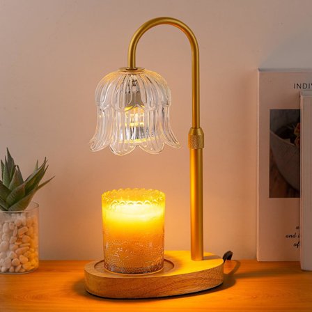 Elektrisk Lysvarmer Med Timer – Justerbar Højde, Dæmpbar Vintage Varmelampe Til Stearinlys Uden Flamme, Smelter Voks