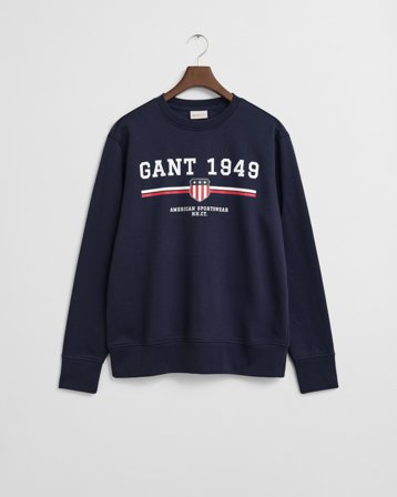 GANT Herren Graphic Rundhals-Sweatshirt (XXL) Blau