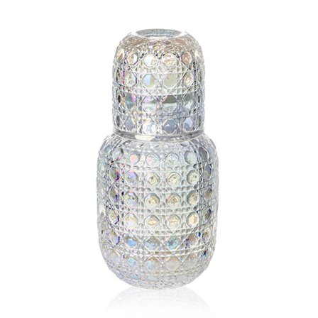 Krystal Vand Karaffel og Glas Sæt Holdbar Vand Karaffel: 440ml Hvid MC