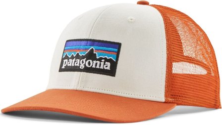 Patagonia P-6 Logo Trucker Hat White w/Redtail Rust
