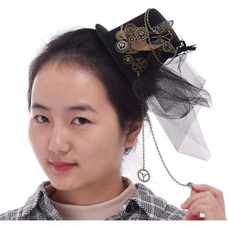 Victorian Steampunk Mini Top Hat Hårklemme til Kvinder (d)