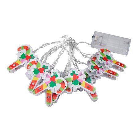 Led Julljusslinga Julgransfestival Festdekoration Lykthänge 1,65 Meter 10 Ljus Batteri