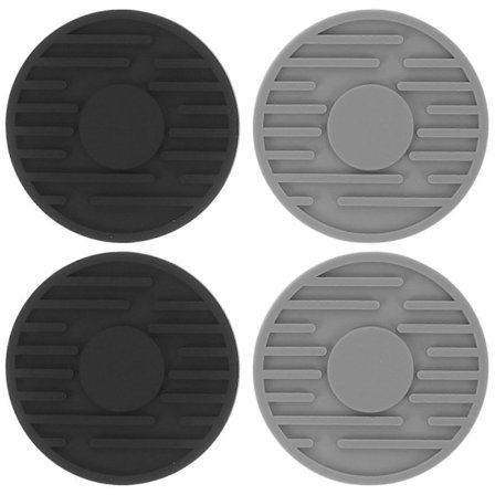4 stk Bilunderlegg i silikon, drikkeunderlegg til kjøretøy, runde sklisikre underlegg