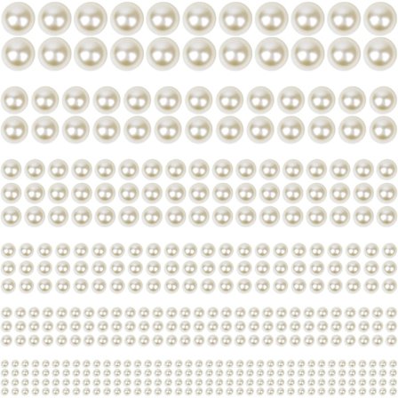 4 självhäftande pärlstickers, pärlsticker ädelstenar för hår, ansikte, smink