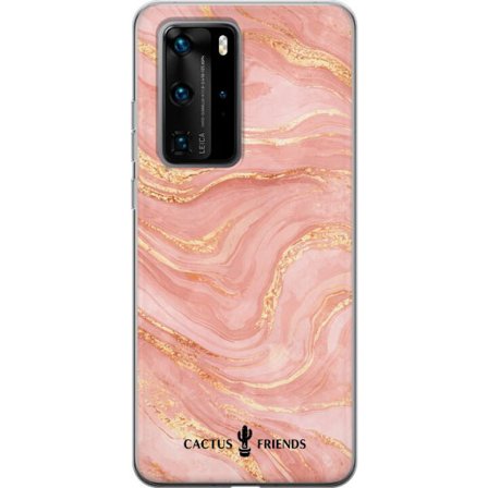 Yhteensopiva Puhelinkuori Huawei Huawei P40 Pro Cactus and Friends – RoseGoldFlow