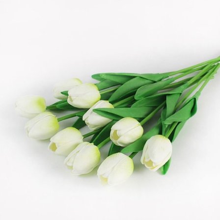 Kunstige Silke Tulipaner GRØNNE